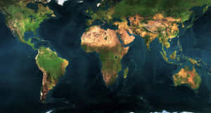 地球的衛星圖像，顯示大陸和海洋。 — 世界地圖 壁紙