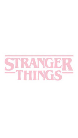 白色背景上的粉紅色 Stranger Things 標誌