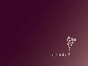 由白色圓點組成的 Ubuntu 標誌，置於紫色漸變背景上。