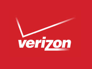 帶有勾號的Verizon標誌，位於紅色背景上