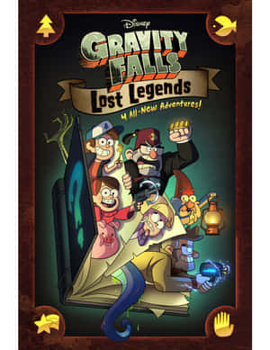 Gravity Falls 角色從巨型書中出現，表情恐怖又充滿冒險精神。