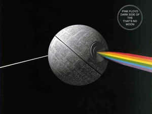 Pink Floyd 專輯《Dark Side of the Moon》封面，月球射出彩虹光束。 — Pink Floyd GIF 壁紙
