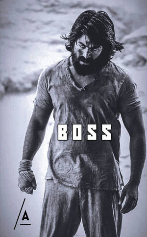 一個鬍鬚男穿著破爛衣服，眼神銳利，加上「BOSS」文字疊加。