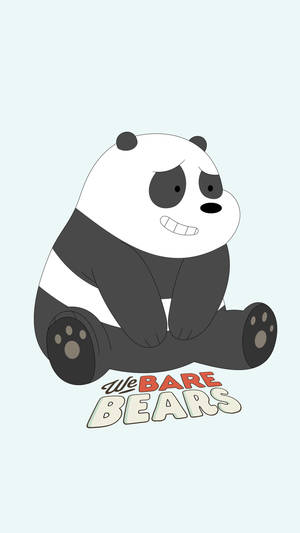 來自《We Bare Bears》的卡通熊貓角色帶着自鳴得意的表情坐着。