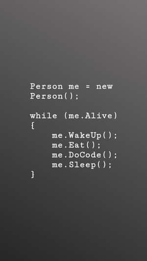 單色文字代碼，顯示一個人的日常作息循環。