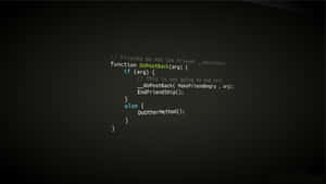 深色漸變背景上發光的 JavaScript 代碼片段，帶有幽默的友誼主題。