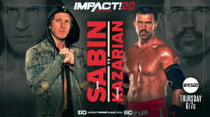 摔角手 Chris Sabin 和 Frankie Kazarian 在 Impact Wrestling 的宣傳海報中。