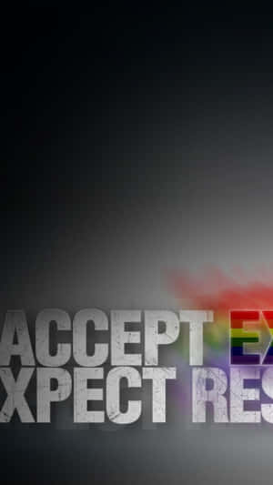 文字在深色背景上以彩虹煙霧效果顯示 accept expect respect。