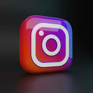 深色背景上帶有漸變色彩的光澤Instagram應用程式圖示
