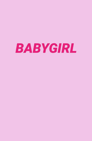 淺粉紅色背景上的粉紅色文字 BABYGIRL