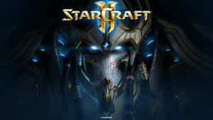來自StarCraft II的Zergling戰士，在黑暗環境中帶有發光的眼睛和盔甲。