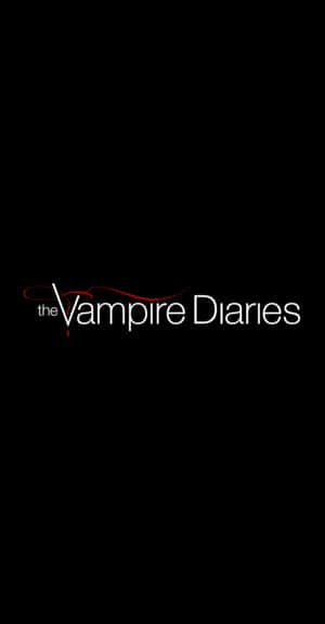 黑色背景上的 The Vampire Diaries 電視節目標誌