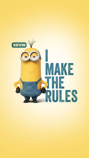 Minion Kevin雙手叉腰宣佈『我定規則』。