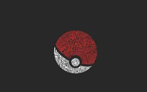 深灰色背景上帶有紅色和白色文字的遊戲字藝術圓圈。