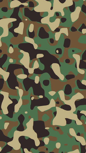 用於軍服和裝備的林地迷彩圖案。