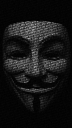 文字重複 'We are Legion We do not forget We do not forgive' 以白色顯示在黑色背景上。 — 暗色 壁紙