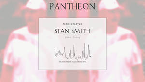 Stan Smith 網球運動員維基百科頁面瀏覽量圖表，極簡數位藝術風格。