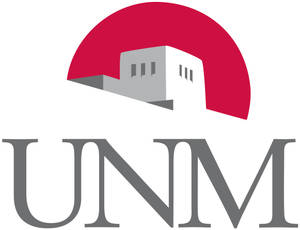 UNM標誌，在紅色拱形下方有風格化建築