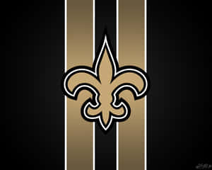 新奧爾良聖徒NFL球隊標誌，金色、黑色和白色。 — 聖人 GIF 壁紙