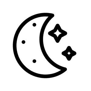 新月與星星圖標