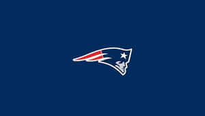 藍色背景上的新英格蘭愛國者隊NFL美式足球隊標誌 — 愛國者 壁紙