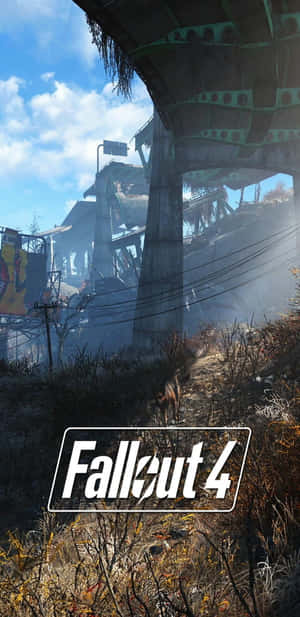 《Fallout 4》荒地，廢棄高架橋和野生動物 — Galaxy S10 壁紙