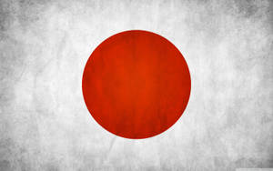 日本國旗，在有紋理的白色背景上有紅色圓圈