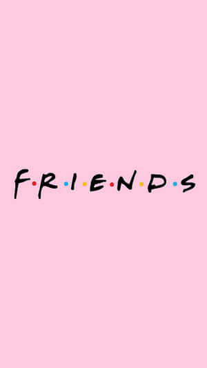 粉紅色背景上的 Friends 電視節目標誌 — Dva GIF 壁紙