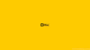 黃色背景，中央有 iMac 標誌