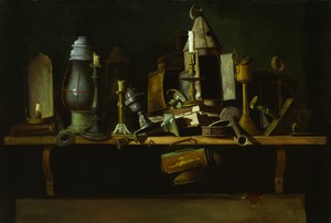 約翰·弗雷德里克·佩托於1906年創作的油畫《昔日之光》。下載此藝術作品，作為桌面、平板或手機的高解像度桌布。