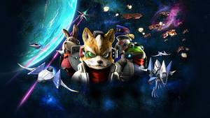 一群擬人化動物穿著太空裝備，在藍色行星附近的星空中戰鬥。