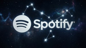 星空和星雲中的 Spotify 標誌