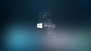 Windows 標誌置中於星雲和藍色漸變的星空宇宙場景中。
