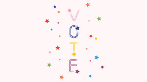 帶有彩色星星的VOTE文字，用於選舉日 — 低對比度 壁紙