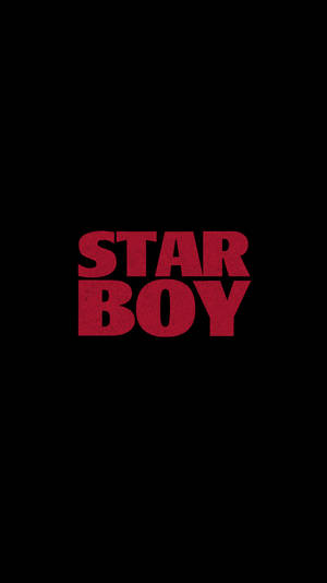 黑色背景上的紅色紋理 star boy 文字 — 暗色 壁紙
