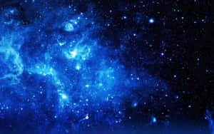 深空中充滿星星的充滿活力的藍色星雲。 — 太空 壁紙
