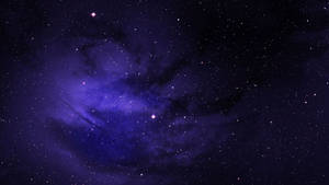 深空中的紫色星雲與恆星
