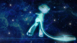 一隻發光嘅精靈漂浮喺佈滿星星嘅宇宙星雲中。