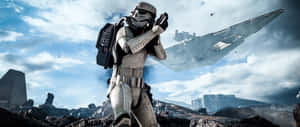 外星星球上的風暴兵與天空中的星際毀滅者號
