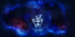 一個由宇宙雲在星雲中形成的惡魔面孔。