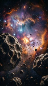 Note 10 Plus 宇宙小行星桌布 — 平板電腦 壁紙
