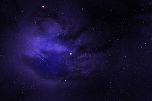 深空中的紫色星雲與星星