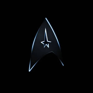 發光藍色星際艦隊徽章在黑色背景上 — 星球大戰 iPhone 壁紙
