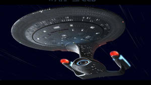 星艦 NCC 71099 以曲速穿越深空。