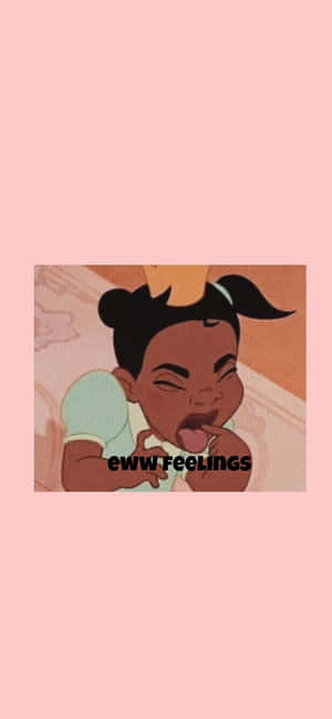 卡通嬰兒伸出舌頭，帶有「eww feelings」文字