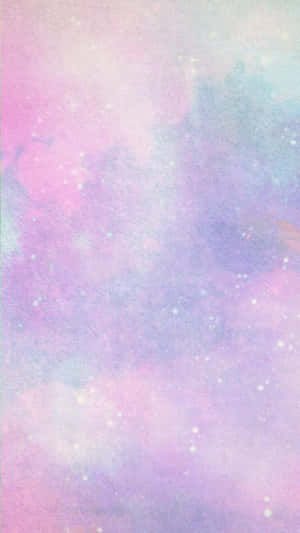 粉彩星系，有柔和雲朵同閃爍星星。