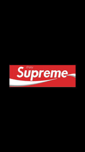 黑色背景上的紅色Supreme標誌模仿