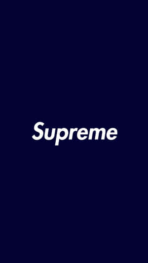 海軍藍背景上的白色Supreme標誌 — 簡約藍色美學 壁紙