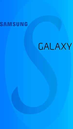 藍色漸變背景上的Samsung Galaxy標誌 — 三星 Galaxy S20 壁紙