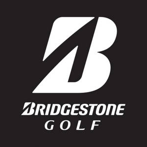 黑色背景上的白色Bridgestone Golf標誌 — 高爾夫 壁紙